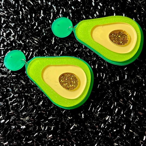 Fun Avocado Post Drop  Earring - Picture 4 of 13